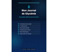 Mon Journal de Glycémie : Suivi Quotidien Détaillé du Taux de Sucre | Carnet pour Diabète Type 1 et Type 2