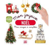 Mon bel imagier à compléter - Mon joyeux Noël - Livre d'activités avec grands stickers - Dès 36 mois