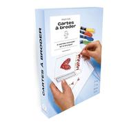 Marabout – Cartes à broder – Mon kit – 3 cartes illustrées, 3 échevettes – Eva Bromberg
