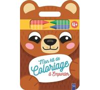 Mon Kit De Coloriage À Emporter Ours - Avec 4 Crayons Inclus