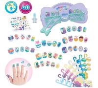 Aquabeads Nail Studio - Le kit de manucure Stitch - Kit de Loisir créatif et activité Manuelle pour Enfants de 4 Ans et + - Jouet de manucure Enfants - 35121
