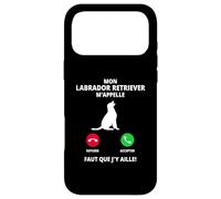 Mon Labrador Retriever m'appelle Faut Que J'y Aille Appel Coque pour iPhone 17 Pro Max