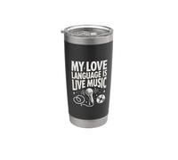 Mon langage d'amour, c'est de la musique en direct Gobelet isotherme en acier inoxydable double paroi