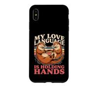 Mon langage d'amour est de se Tenir la Main sur Un Couple de loutres Coque pour iPhone XS Max