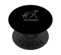 Mon lévrier est Mon âme sœur, Amoureux des Animaux de Compagnie Greyhound Racing PopSockets PopGrip Adhésif