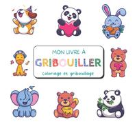 Mon livre à gribouiller dès 1 an: Livre avec gros contours à colorier et gribouiller pour bébé, idéal aussi pour apprendre les animaux