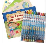 Mon livre d'activités d'art et d'artisanat préféré avec 12 bâtons de couleur, ensemble de marqueurs multicolores, kit d'apprentissage éducatif pour enfants