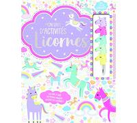 Mon Livre D'activités Licornes - Des Cartes Détachables Et Plus De 300 Stickers Avec 5 Crayons Empilables