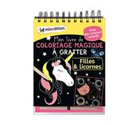 Mon Livre De Coloriage Magique À Gratter Filles & Licornes - Avec Un Crayon En Bois