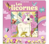 Mon livre puzzle 9 pièces - Les licornes - Dès 2 ans - 5 puzzles à faire