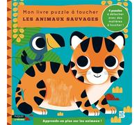 Mon livre puzzle à toucher - Les animaux sauvages - Collectif - Le Ballon Eds - broché - Livre-jeu