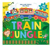 Mon livre puzzle méli-mélo - le petit train de la jungle - livre pour jouer - puzzle 40 pièces - dès 3 ans