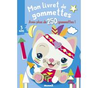 Mon livret de gommettes (Chat blanc) - Avec plus de 250 gommettes ! - Nadine Piette - Hemma - broché - Document jeunesse