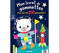 Mon livret de gommettes - + de 250 gommettes - Ourson espace - Livret de gommettes - Dès 3 ans