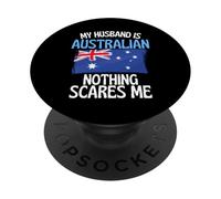Mon Mari est Australien Rien ne me Fait Peur Mari drôle PopSockets PopGrip Adhésif