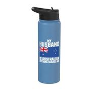 Mon mari est australien, rien ne m'effraie Stainless Steel Insulated Water Bottle