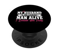 Mon Mari est l'homme Le Plus Chanceux du Monde, Je Le Lui rappelle Tous Les Jours PopSockets PopGrip Adhésif