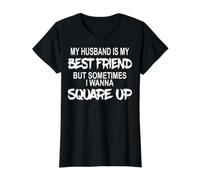 Mon Mari est Mon Meilleur ami mais Parfois J'Ai Envie de me retrouver T-Shirt Graphique avec Valeur, Femme, Noir, M