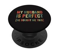 Mon Mari est Un Mariage Parfait, Une Femme drôle, Un Mariage Sarcastique PopSockets PopGrip Adhésif