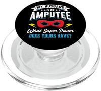 Mon Mari est Une Femme amputée à Une Jambe amputée PopSockets PopGrip pour MagSafe
