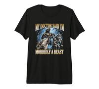 Mon médecin a Dit Que Je suis Une bête morbide - Fun Wolf Meme Guys Men T-Shirt Haut de Gamme