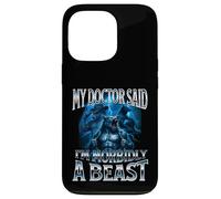 Mon médecin a Dit Que j'étais Morbidly A Beast Funny Alpha Wolf Meme Coque pour iPhone 13 Pro