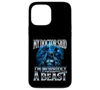 Mon médecin a Dit Que j'étais Morbidly A Beast Funny Alpha Wolf Meme Coque pour iPhone 13 Pro Max