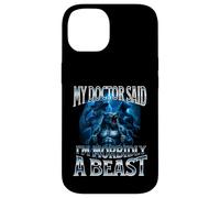 Mon médecin a Dit Que j'étais Morbidly A Beast Funny Alpha Wolf Meme Coque pour iPhone 14