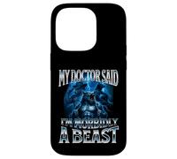Mon médecin a Dit Que j'étais Morbidly A Beast Funny Alpha Wolf Meme Coque pour iPhone 14 Pro