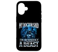 Mon médecin a Dit Que j'étais Morbidly A Beast Funny Alpha Wolf Meme Coque pour iPhone 16
