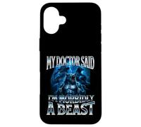 Mon médecin a Dit Que j'étais Morbidly A Beast Funny Alpha Wolf Meme Coque pour iPhone 16 Plus
