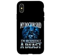 Mon médecin a Dit Que j'étais Morbidly A Beast Funny Alpha Wolf Meme Coque pour iPhone X/XS