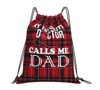 Mon Médecin Préféré M'Appelle Papa Unisexe Sac À Cordon Grand Sac À Dos À Cordon Léger Gym Sack Pour Yoga Vacances Plage