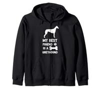 Mon Meilleur ami est Un Papa Maman Greyhound Greyhound Sweat à Capuche