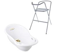 Mon Mobilier Design Baignoire bébé thermomètre Blanc Biche 86 cm + Pied