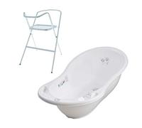 Mon Mobilier Design Baignoire bébé thermomètre Blanc Owls 86 cm + Pied