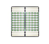 MonMobilierDesign CASI Sommier à lattes avec plots de soutien 200x200 cm sans pieds Noir G