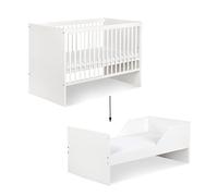 DALIA Lit évolutif bébé convertible en lit enfant Blanc 140X70