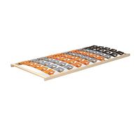 Mon Mobilier Design DOY Sommier à Lattes Ergonomique Cadre en Bois avec plots de Soutien 90X200 cm