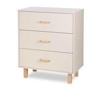 Mon Mobilier Design Laura Commode bébé en Bois de hêtre 3 tiroirs Champagne sans Plan à Langer