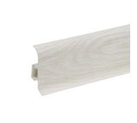 Mon Mobilier Design Lot de 10 Plinthes goulotte passe-câble PVC 59 mm - 1,10 m avec angles, raccords et butées Chêne d'aspen