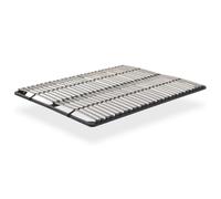 Mon Mobilier Design Ortho Sommier à Lattes en Acier avec Bande stabilisatrice Noir 160x200 cm sans Pieds