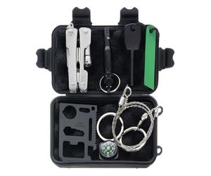 Mon Mobilier Design Safe Kit de Survie 6 en 1 avec Outil Multifonctions et Carte de Survie 11 en 1