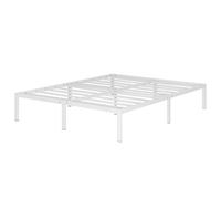 Mon Mobilier Design Sappho Cadre de lit en Acier avec Espace de Rangement - Montage Facile - 140X200 cm Blanc