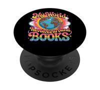 Mon Monde Tourne Autour de l'univers des Livres PopSockets PopGrip Adhésif