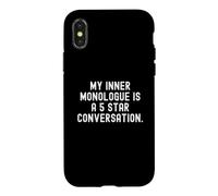 Mon Monologue intérieur est Une Conversation 5 étoiles Pleine d'esprit Coque pour iPhone X/XS