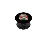 Mon Neveu m'aime Groovy Proud Aunt Family Tantes PopSockets PopGrip Adhésif