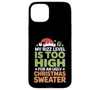 Mon Niveau de Rizz est trop élevé pour Un Pull de Noël Moche Coque pour iPhone 15 Plus