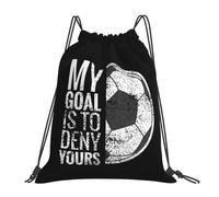 Mon objectif est de nier le tien, gardien de but de football pour filles, sacs à dos décontractés, portables, avec cordon de serrage, sac à chaussures, sacs à livres, homme, femme, école