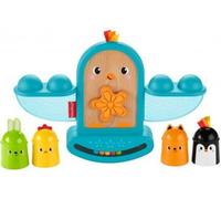 Mon Oiseau a Bascule avec 4 Amis Animaux a empiler - Textures, Billes hochet - Jouet eveil - Set activites et Carte Offerte - Bebe 6 Mois et Plus